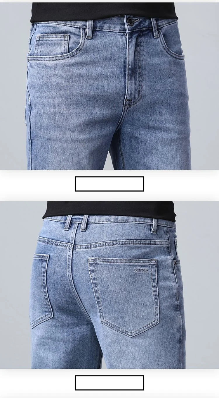2024 New in Tall Men Jeans Strtch Denim Pants Trouser Male Extra Long Length Slim Thin Y2k Young People 110 115cm 190cm 195cm