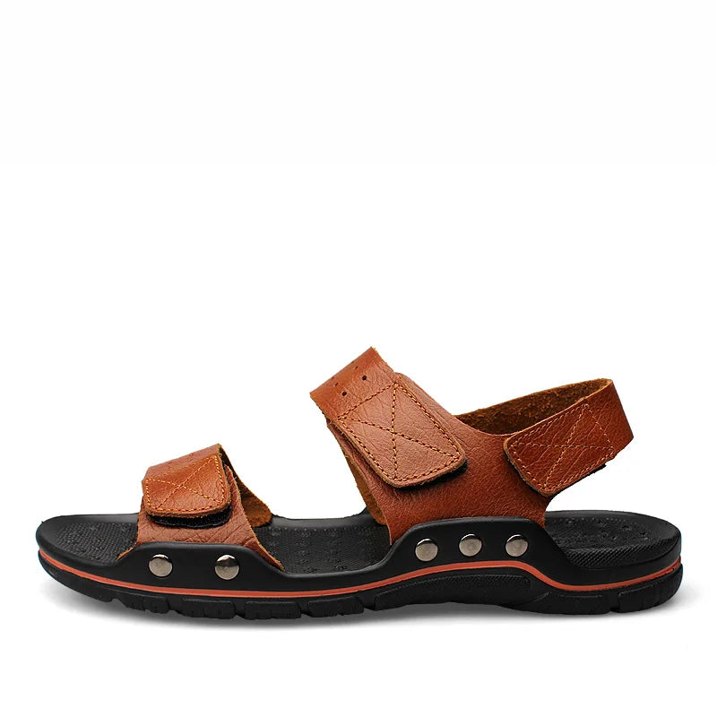 Men's New Summer Breathable Men's Sandals Fashion Trend Beach Shoes Slippers Sandals Mens Sandals Summer Genuine Leather Sandals