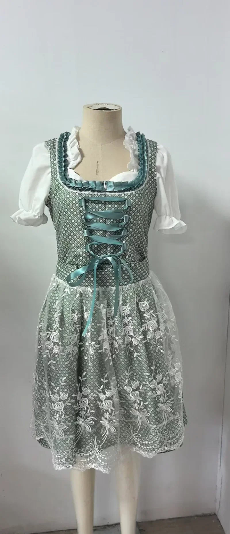 Halloween Fancy Dress Women's Oktoberfest Costumes German Bavarian Dirndl Dresses