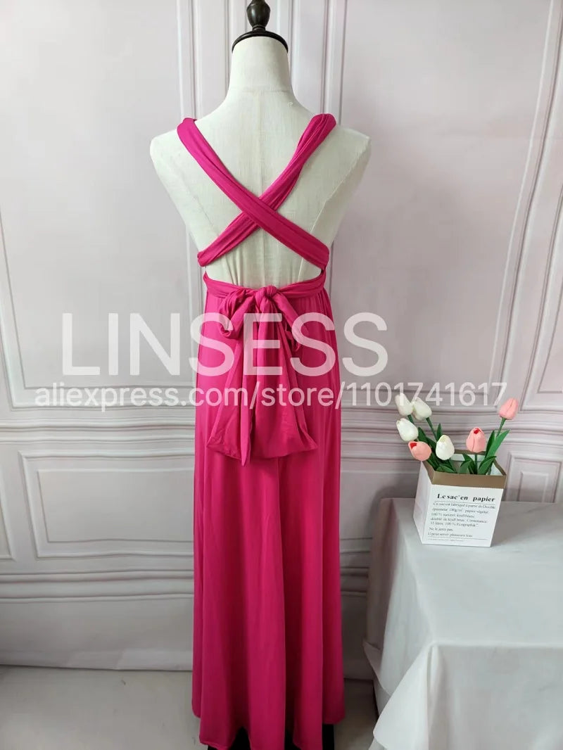 Multiway Bridesmaid Dress Infinity Outfit Floor Length Maxi Wrap Convertible Dresses Wedding Dress Multi-way Rust Dress
