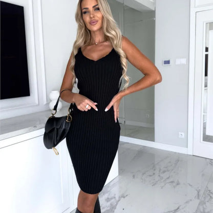 Fashion Long Sleeve Knitted Sweater And Dress Two Piece Sets For Women 2025 Autumn Winter Outfits Warm Sexy Bodycon Drsses Sets