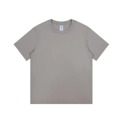 Men's 230g Heavy Cotton Short-sleeved T-shirt Men Pure Cotton Loose Solid Color Bottoming Shirt Trendy Man T-shirt Tops Clothes