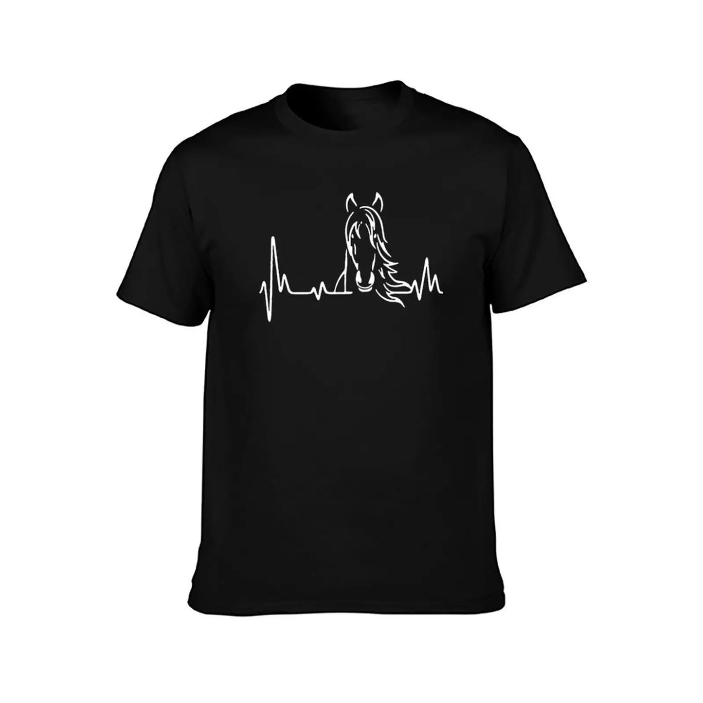 Horse Heartbeat T-Shirt Work Duty Casual T-Shirt