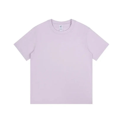 Men's 230g Heavy Cotton Short-sleeved T-shirt Men Pure Cotton Loose Solid Color Bottoming Shirt Trendy Man T-shirt Tops Clothes