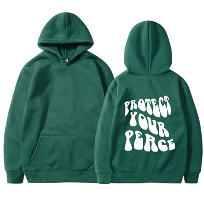 Retro American Fleece Hoodie Women's Long Sleeve Oversized Comfortable Street Style Winter Thermal Polyester Print Sweatshirt