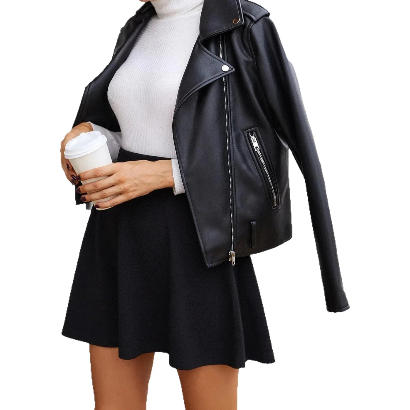 2025 New High Waist A- Line Pleated Plaid Mini Skirt Elegant Sweet Style Polyester Knitted Short Skirt Fresh Color Solid Pattern