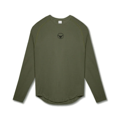 Mens Gym Mesh Quick-drying Clothing Cool Fitness Casual Clothing Fitness Comfortable Fashion Long Sleeve Slim Sporting Tshirt