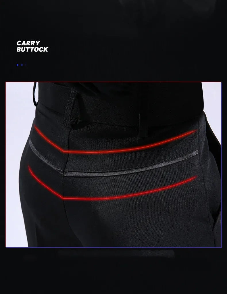 N72 Black Latin Modern Ballroom Tango Salsa Samba Trousers Practice Competition Latin Dance Pants For Men Kids Boys EJ
