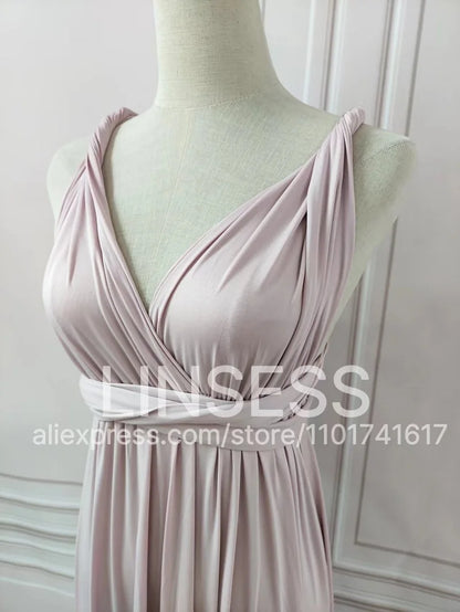 Multiway Bridesmaid Dress Infinity Outfit Floor Length Maxi Wrap Convertible Dresses Wedding Dress Multi-way Rust Dress