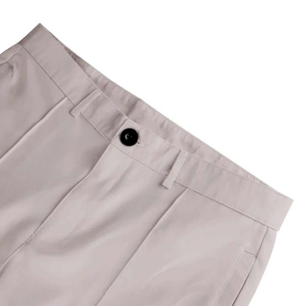 Men's Casual Pure Color Double Fold Line West Pants Spring Summer Autumn Fashion City Style Cotton Polyester Blend Leisure Tr...