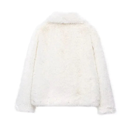Women's Faux Fur Jacket Loose Long-Sleeved Coat Toca Fox Design Autumn/Winter 2025 Collection