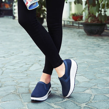 Womens Shoes 2026 Summer Swing Casual Air Mesh Breathable Wedges Sport Femme Platform Shoes Zapatos Sneakers Women