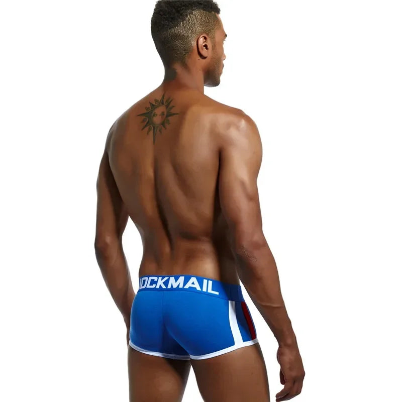 JOCKMAIL  Mens Underwear Boxers Bulge Enhancing with Push Up Cup Underwear Men Shorts Trunk Enlarge Mens Panties Underpants