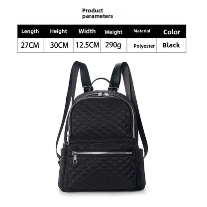 Fefeng Large Capacity Fashionable Diamond Pattern Portable Backpack Unisex Casual Travel Oxford Cloth Versatile Backpack