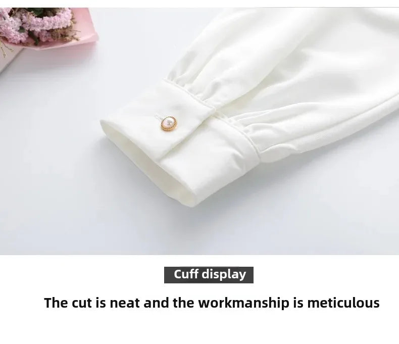 Women's Summer Professional White Shirt Short Sleeves Hotel Front Desk Workwear Korean Style OL Business Shirt White Collar Work