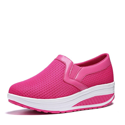 Womens Shoes 2026 Summer Swing Casual Air Mesh Breathable Wedges Sport Femme Platform Shoes Zapatos Sneakers Women