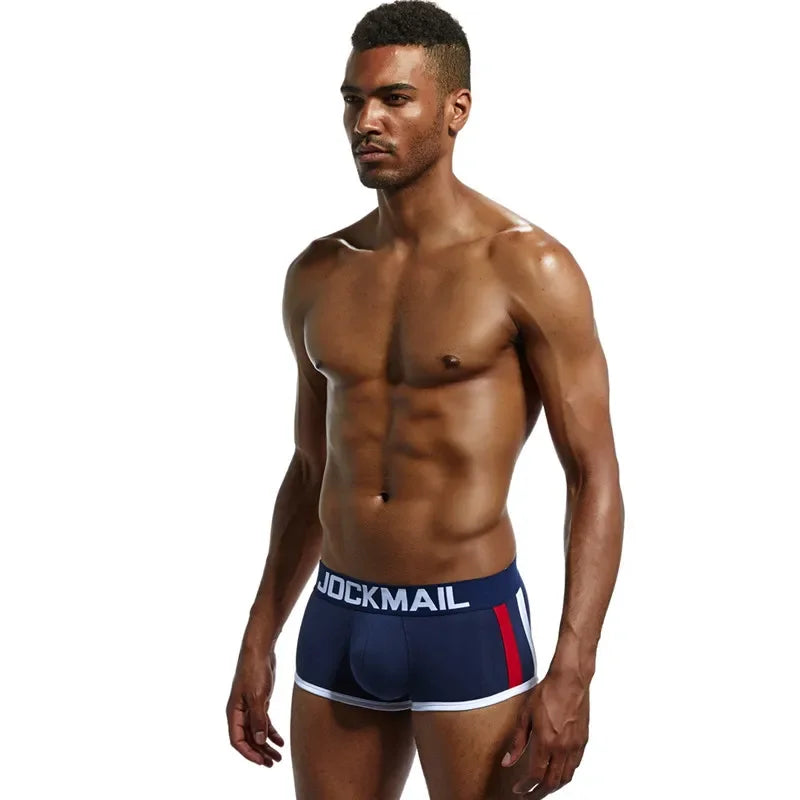 JOCKMAIL  Mens Underwear Boxers Bulge Enhancing with Push Up Cup Underwear Men Shorts Trunk Enlarge Mens Panties Underpants