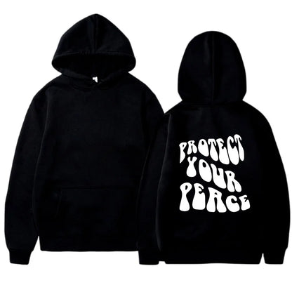 Retro American Fleece Hoodie Women's Long Sleeve Oversized Comfortable Street Style Winter Thermal Polyester Print Sweatshirt