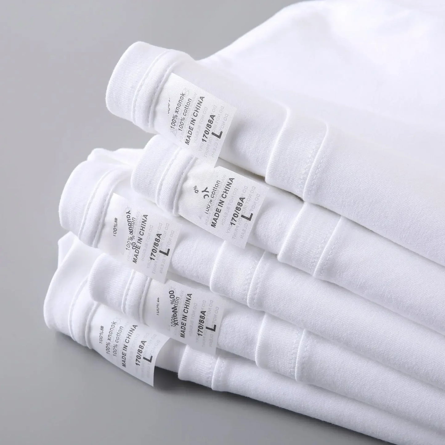Heavy Cotton Men's Long Sleeve T Shirt Solid Color Cotton Bottom Shirt Half Sleeve 100% Cotton T Shirt Korean Tee