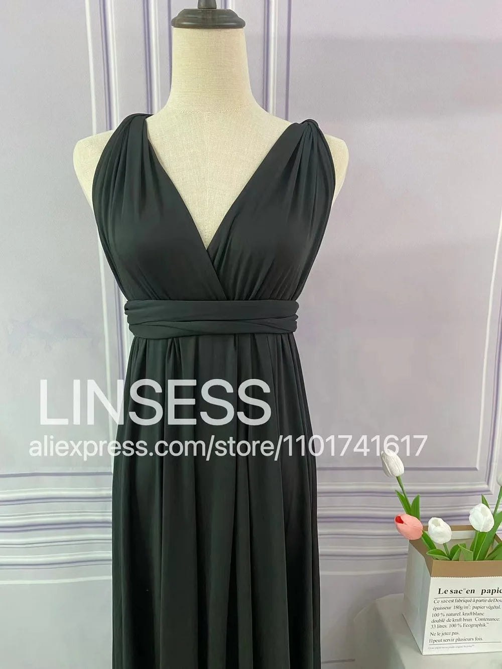 Multiway Bridesmaid Dress Infinity Outfit Floor Length Maxi Wrap Convertible Dresses Wedding Dress Multi-way Rust Dress
