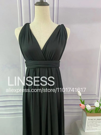 Multiway Bridesmaid Dress Infinity Outfit Floor Length Maxi Wrap Convertible Dresses Wedding Dress Multi-way Rust Dress
