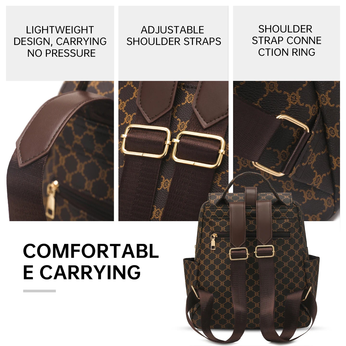 Patterned Backpack for Women 2026 New Travel Backpack Large Capacity Retro Casual Mom's Daily Commute to Work