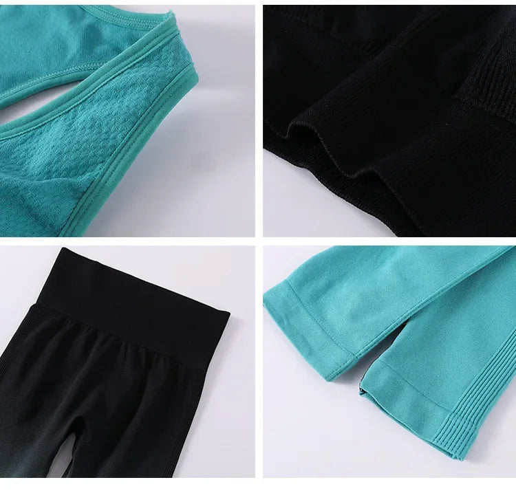 Summer Thin Yoga Trousers High-Waisted Push-Up Peach Hip Pants Gradient Tight Running Training Fitness Sport Suit