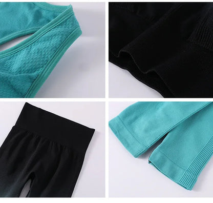 Summer Thin Yoga Trousers High-Waisted Push-Up Peach Hip Pants Gradient Tight Running Training Fitness Sport Suit