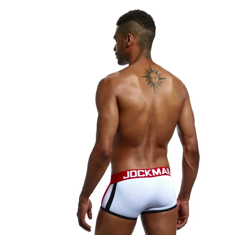 JOCKMAIL  Mens Underwear Boxers Bulge Enhancing with Push Up Cup Underwear Men Shorts Trunk Enlarge Mens Panties Underpants