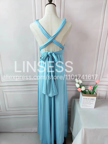 Multiway Bridesmaid Dress Infinity Outfit Floor Length Maxi Wrap Convertible Dresses Wedding Dress Multi-way Rust Dress