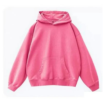 Washed Fleece Hoodie Sweatshirt Unisex Loose Casual Style Vintage Hip Hop Trend Autumn Winter Streetwear for Couples