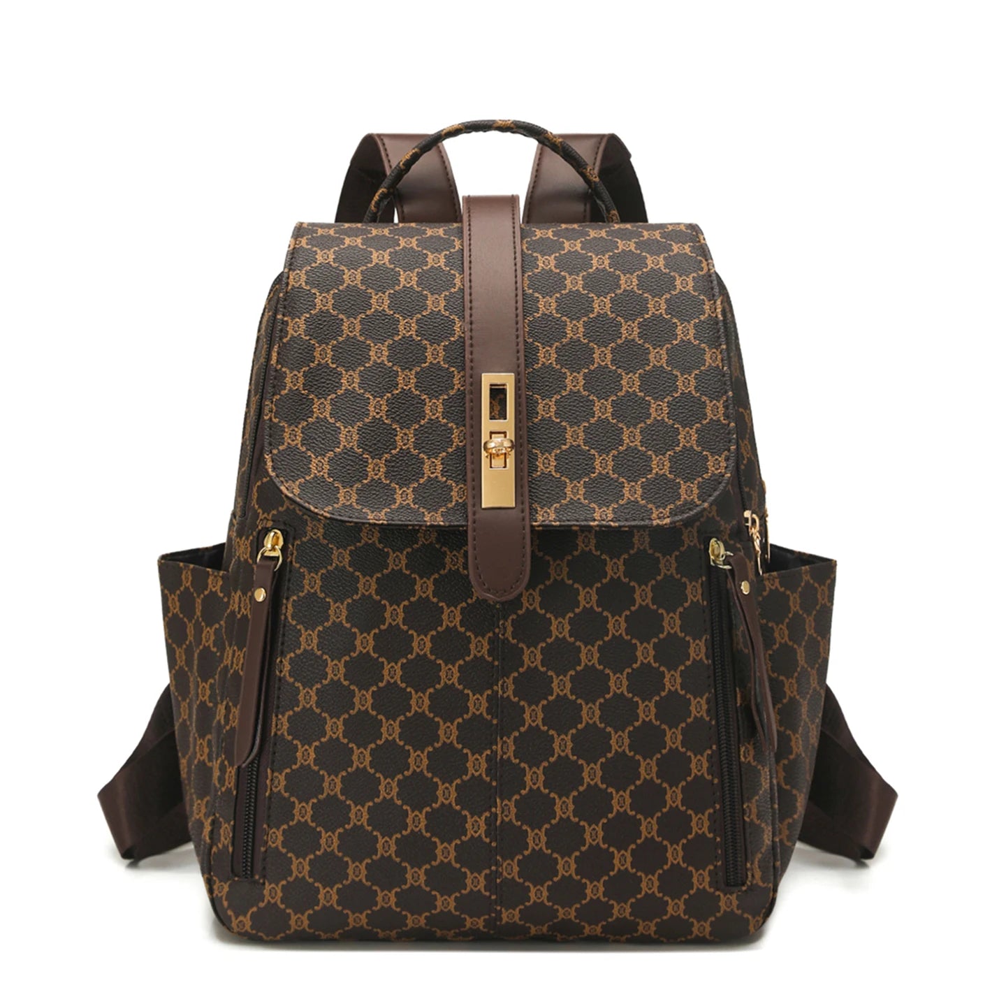 Patterned Backpack for Women 2026 New Travel Backpack Large Capacity Retro Casual Mom's Daily Commute to Work