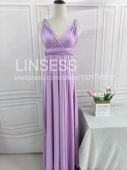 Multiway Bridesmaid Dress Infinity Outfit Floor Length Maxi Wrap Convertible Dresses Wedding Dress Multi-way Rust Dress