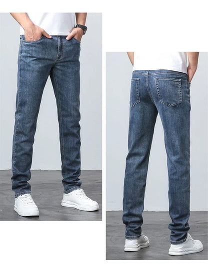 2024 New in Tall Men Jeans Strtch Denim Pants Trouser Male Extra Long Length Slim Thin Y2k Young People 110 115cm 190cm 195cm