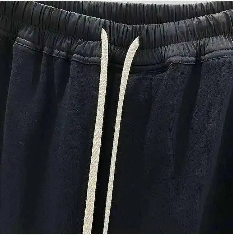 HKSH Men's Tide Classic Thicken Pure Cotton Fleece Harem Pants Suspension Sports Casual Trousers Dark Chic Grey RO Style HK1394