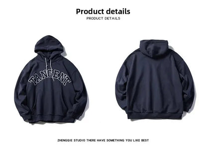 Loose Men's Oversized Hoodie Sweatshirt Autumn Trendy Cityboy Letter Print Casual Streetwear Comfortable Soft Polyester