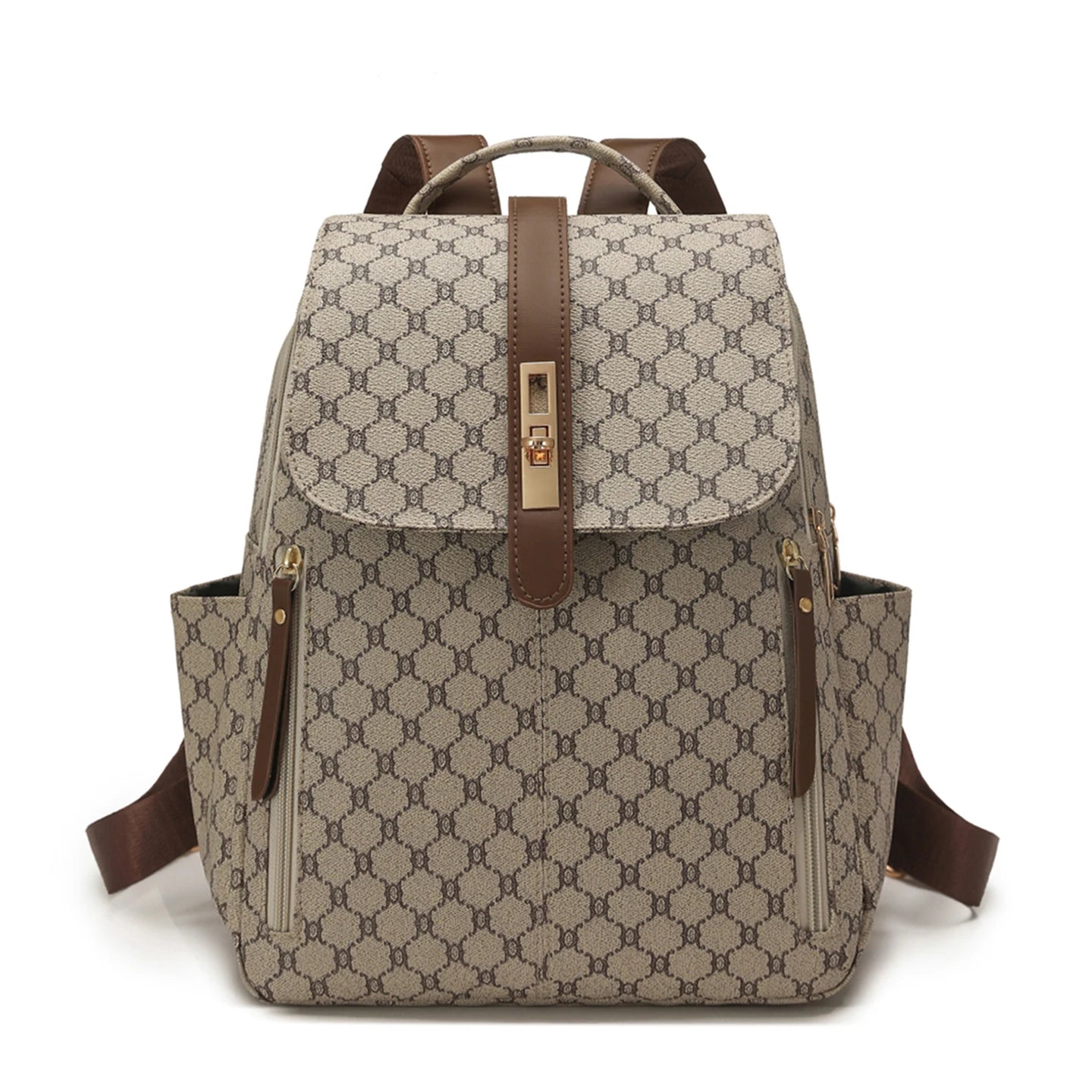 Patterned Backpack for Women 2026 New Travel Backpack Large Capacity Retro Casual Mom's Daily Commute to Work