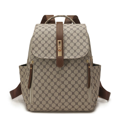 Patterned Backpack for Women 2026 New Travel Backpack Large Capacity Retro Casual Mom's Daily Commute to Work