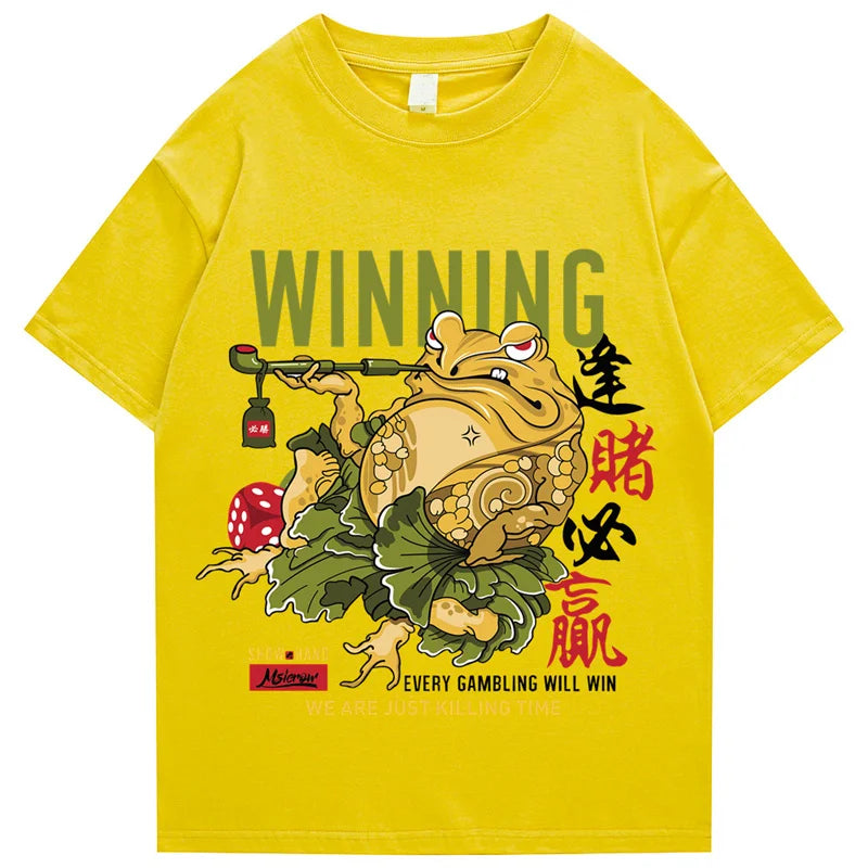 Hip-hop T-shirt men's street style Japanese kanji printed T-shirt 2022 summer short-sleeved T-shirt Harajuku cotton top T-shirt