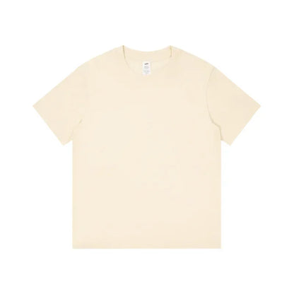 Men's 230g Heavy Cotton Short-sleeved T-shirt Men Pure Cotton Loose Solid Color Bottoming Shirt Trendy Man T-shirt Tops Clothes