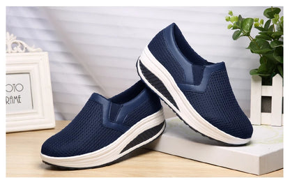 Womens Shoes 2026 Summer Swing Casual Air Mesh Breathable Wedges Sport Femme Platform Shoes Zapatos Sneakers Women