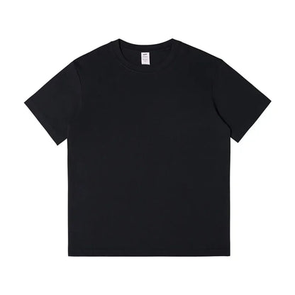 Men's 230g Heavy Cotton Short-sleeved T-shirt Men Pure Cotton Loose Solid Color Bottoming Shirt Trendy Man T-shirt Tops Clothes