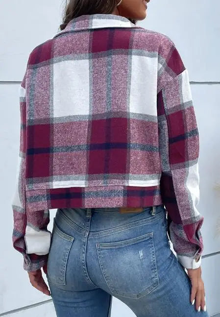 Women's Coat 2025 Autumn & Winter Female Daily Clothing Plaid New Fashion Casual Cardigan Retro Lapel Jacket Jacket for Women