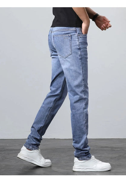 2024 New in Tall Men Jeans Strtch Denim Pants Trouser Male Extra Long Length Slim Thin Y2k Young People 110 115cm 190cm 195cm