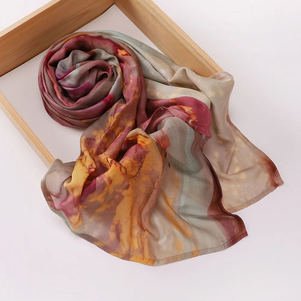 Premium Printed Hijab Headscarf Soft Breathable Hijab Muslim Women Islam Cotton Shawls and Wraps Viscose Modal Hijab
