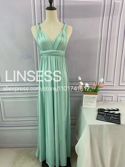 Multiway Bridesmaid Dress Infinity Outfit Floor Length Maxi Wrap Convertible Dresses Wedding Dress Multi-way Rust Dress