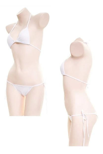 Japanese Sexy Lingerie Lolita Kawaii Mosaic Cartoon Anime Mini Bikini Adult Cosplay Erotic Costumes Bra Women Underwear Set