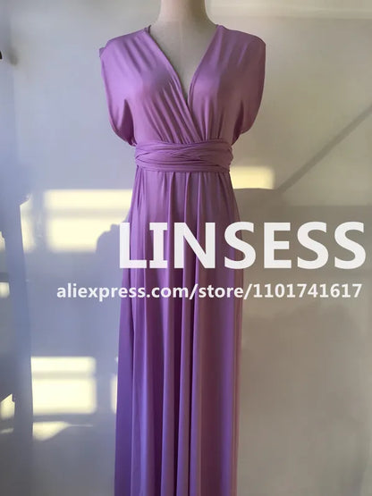 Multiway Bridesmaid Dress Infinity Outfit Floor Length Maxi Wrap Convertible Dresses Wedding Dress Multi-way Rust Dress