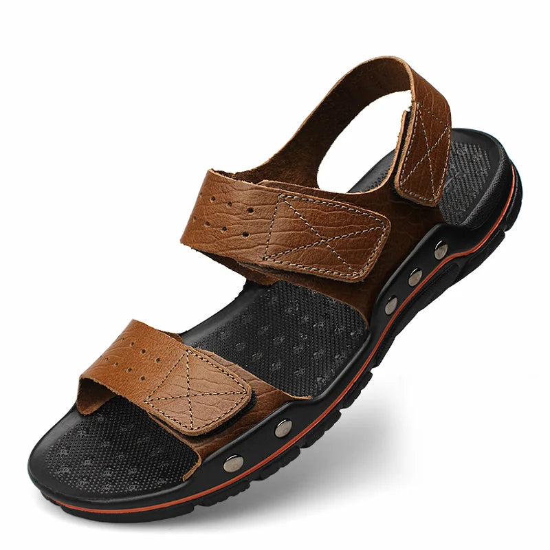 Men's New Summer Breathable Men's Sandals Fashion Trend Beach Shoes Slippers Sandals Mens Sandals Summer Genuine Leather Sandals