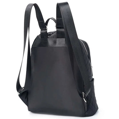 Fefeng Large Capacity Fashionable Diamond Pattern Portable Backpack Unisex Casual Travel Oxford Cloth Versatile Backpack